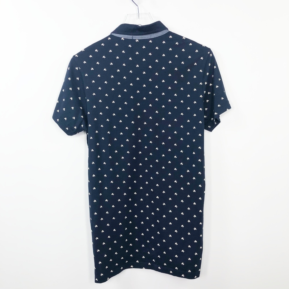 Scotch & Soda Shirt Polo Blue Logo Print Slim SS M - Picture 2 of 8